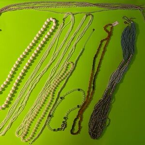 Elegant Multi-Strand Beaded Necklace Set